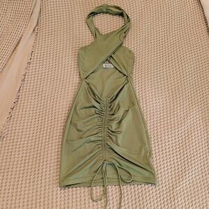 Beginning Boutique Geen Twist Halter Mini Dress - Y2K Style Festival - 4